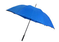 Blue Automatic Open Close Umbrella  ,  Solid Stick Umbrella Eva Straight Handle supplier