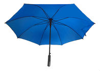 Blue Automatic Open Close Umbrella  ,  Solid Stick Umbrella Eva Straight Handle supplier