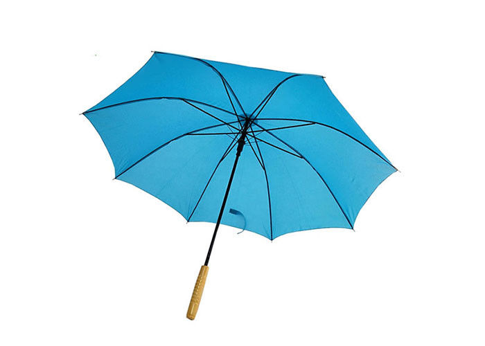 Blue Folding Golf Umbrella  Anti Uv Coating Non Slip Handle Abrasion Resistant supplier