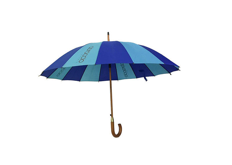 J Shape Wooden Stick Umbrella , Raines Umbrella Wooden Handle  Black  Shaft supplier