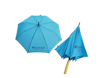 Blue Folding Golf Umbrella  Anti Uv Coating Non Slip Handle Abrasion Resistant supplier