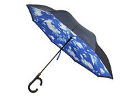 Fiberglass Frame Double Layer Inverted Umbrella Customized Fabric Rustproof Ribs supplier