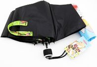 Polyester / Pongee Fabric Compact Travel Umbrella , Automatic Travel Umbrella supplier