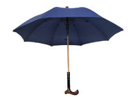 Metal Tips Unusual Rain Umbrellas , Walking Cane Umbrella Fiberglass Ribs supplier