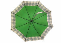 Green J Handle Umbrella , Self Opening Umbrella Aluminum Shaft Auto Open supplier