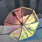 Metal Haft Clear Plastic Rain Umbrellas , Transparent Rain Umbrella Plastic Handle supplier