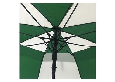 Gree White Printed Golf Umbrellas Fiberglass Haft Automatic Open Manual Close supplier