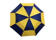 One Hand Operation Mens Windproof Umbrella , Double Canopy Golf Umbrella supplier