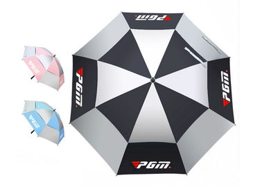 One Hand Operation Mens Windproof Umbrella , Double Canopy Golf Umbrella supplier