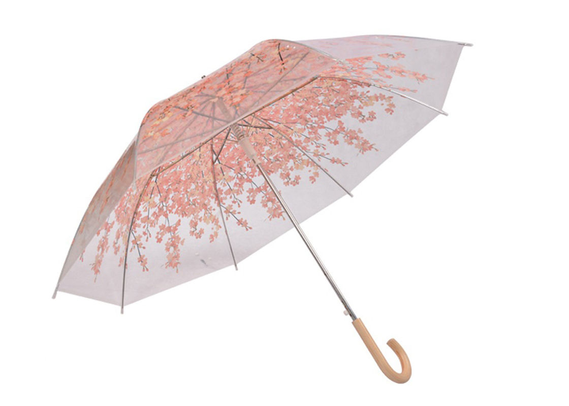 33 Inches Clear Plastic Rain Umbrellas 97cm  Operate Smoothly Easily supplier
